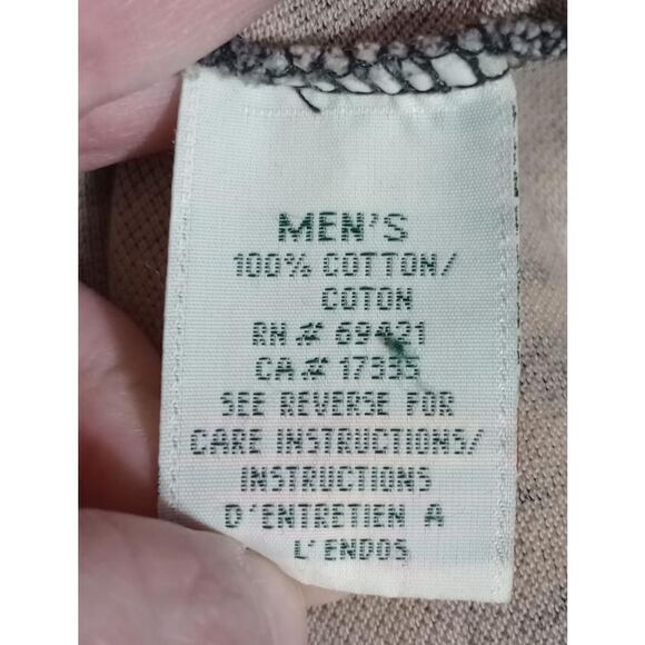 Reebok Golf Shirt Men's extra large Polo Navy Tan Short‎ Sleeve - Picture 7 of 8